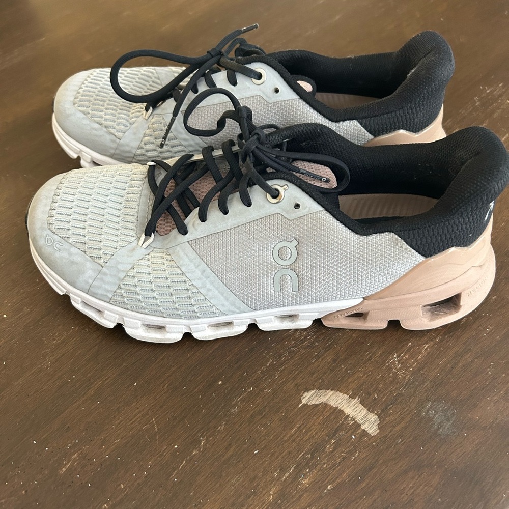 On Running Kids' Gray and Black Athletic Shoes